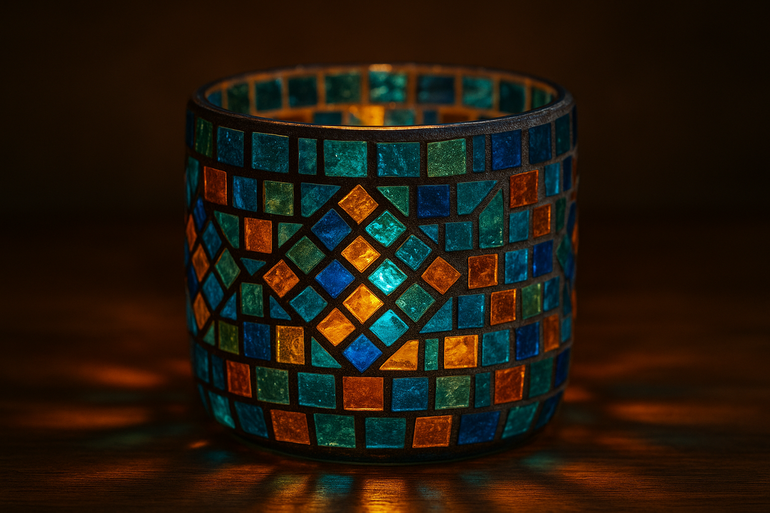 mosaik teelichthalter