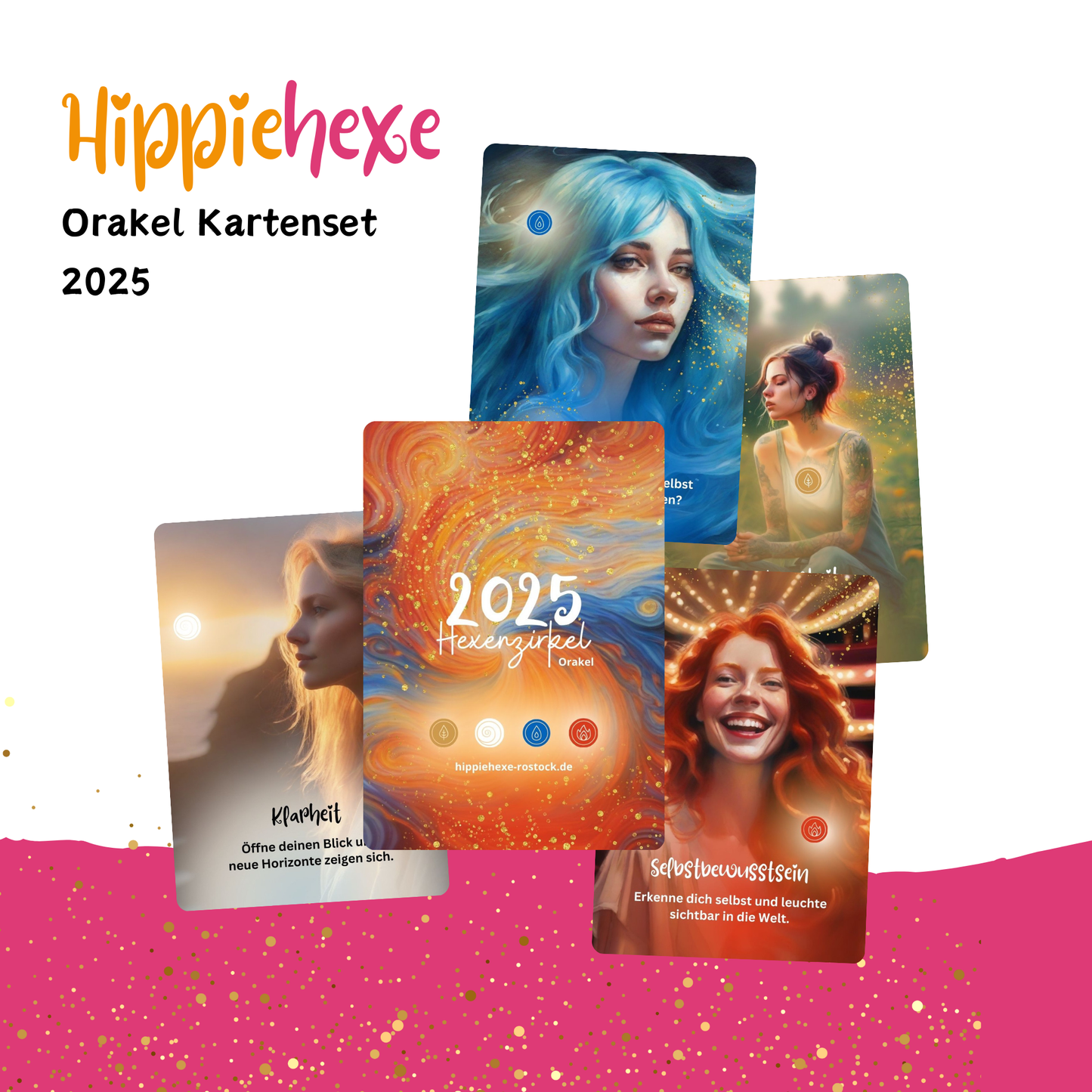 Unser magisches Hippiehexe Orakelkartenset 2025